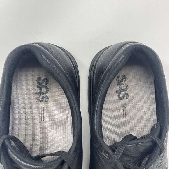 SAS Guardian Shoes Mens 10.5 M Black Leather Comfort Slip Resist Lace Sneakers - Picture 7 of 16